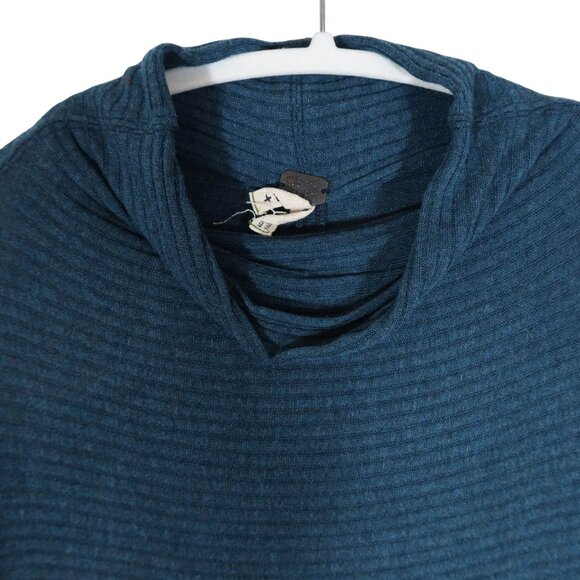 WE THE FREE PEOPLE Lover Split Back Ribbed Long Sleeve Top Size XS Dark Teal - Picture 4 of 6